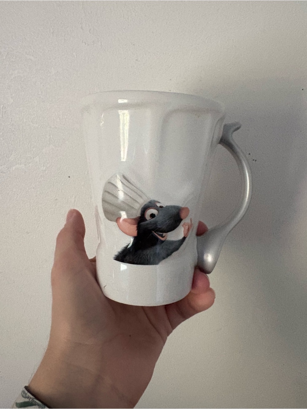 Disney Parks RATATOUILLE Chef Remy Spoon Handle Coffee Mug Cup Paris 3D